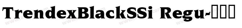TrendexBlackSSi Regu字体转换